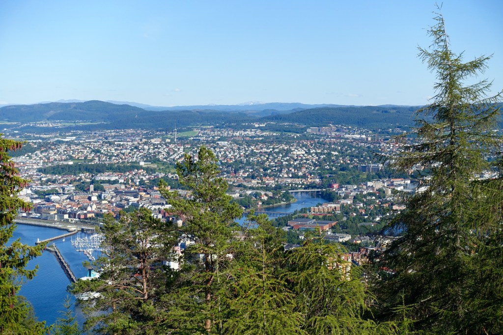 View of Trondheim from Våttåkammen
